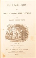 1852 First Edition Uncle Tom's Cabin 2 Volumes.