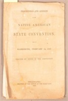 1847 Nativist Convention in Penna Pamphlet.