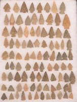 93 Ancient Quartzite Arrowheads.