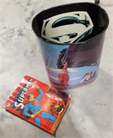 Superman trash bin with Superman coloring book