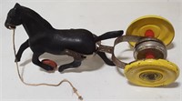 Early N.N. Hill Brass Co. Toy Horse Pull Toy.