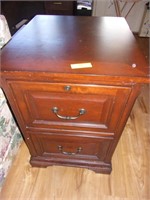 Mahogany 2 Drawer File Cabinet 3' Tall