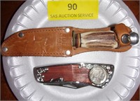 Buffalo Nickel Collector Knive-German Knife