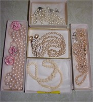 Beautiful Selection of Vintage Feaux Pearl Jewelry