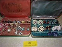 Vintage Earrings - 2 Jewelry Boxes Full