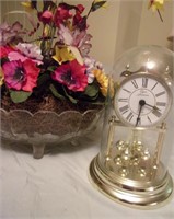 Elgin Anniversary Clock & Floral Arrangement