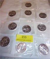 (10) 1980 Liberty Lobby Uncirculated One Ounce