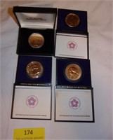 4 American Revolution Coins-1974-1976-1976-1972