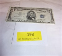 1)  1953 5 Dollar Silver Certificate