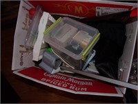 Box of Medical Supplies-Canes-BP Monitor Etc