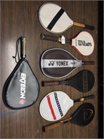Seven Assorted Tennis & Racketball Rackets