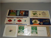 Collection Of 6 Vintage 1930's & 1940's Labels