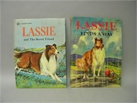 Lot of 2 Old Lassie Large Golden Books