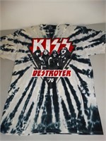 Large Kiss Destroyer Tye Dyed T-Shirt