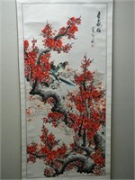 Chinese Watercolor Scroll Painting - Flowers
