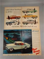 Lot of 2 Vintage Car Print Ads : GM & Buick