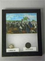 Shadowboxed Confederacy Artifacts