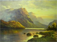 THOMAS CLARK - Oil on Canvas Painting : Landscape