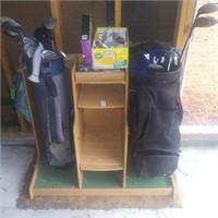 2 Sets of Golf Clubs with Stand