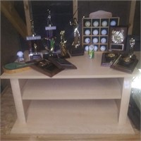 TV Stand with Trophys