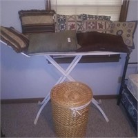 Ironing Board with Pillows and Basket