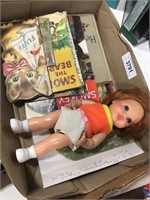 Kid's books, old doll