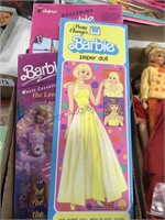 Barbie paper dolls, dress up set, music cassette