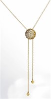 18K Yellow Gold Tacori Diamond Necklace, New