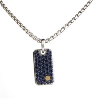 18K/Sterling Effy Sapphire Necklace