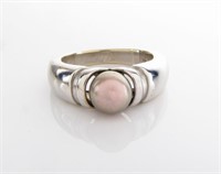 14K White Gold Gray Pearl, Diamond Ring