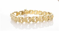 14K Yellow Gold Fancy Link Style Bracelet
