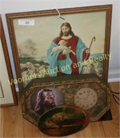 Jesus The Good Shepherd print in frame