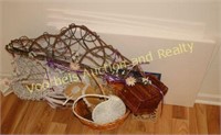 Wicker baskets, acid free foam board