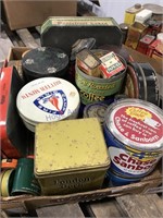 Tins- Coffee, Butter mints, spice & more
