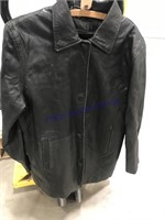 JLC leather coat w/ removable liner, Size Medium