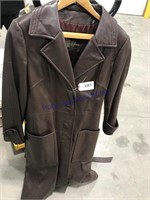 Ami Leather Ltd. brown Leather coat, no size tag