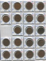Australia 1942-55 1 Penny Coin Collection