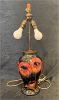 Moorcroft "Big Poppy" Vase Lamp