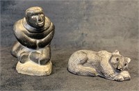 Pair of Original Inuit Carvings