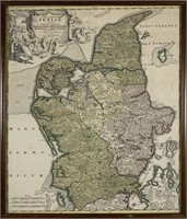 Johann Baptist Homann Rare Denmark Map