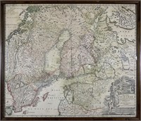 Johann Baptist Homann Rare Finland and Sweden Map
