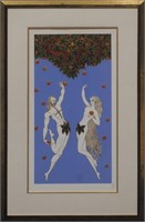 Erte's "Adam and Eve" L.E. Framed Serigraph