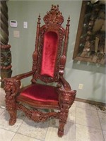 Large CarvedThrone  Chair
