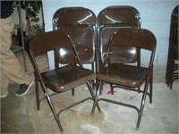 Folding Metal Chairs Ð 6 Chairs 1 Lot