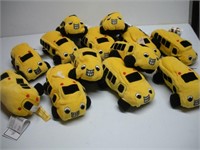 New Beanie Toy Plush Buses 12 Pcs 1 Lot