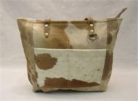 Caramel Full Cowhide Hairon Tote Bag-New With Tags