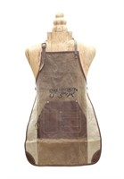 "USA" Stamped Leather and Canvas Apron-New