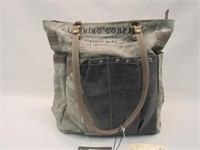 Up Cycled Canvas and Leather Bag- New With Tags