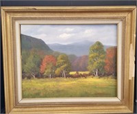 "Autumn Fields" oil painting 1991