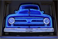 Ford V8 Truck Grill Neon Sign in Shaped Steel Can-